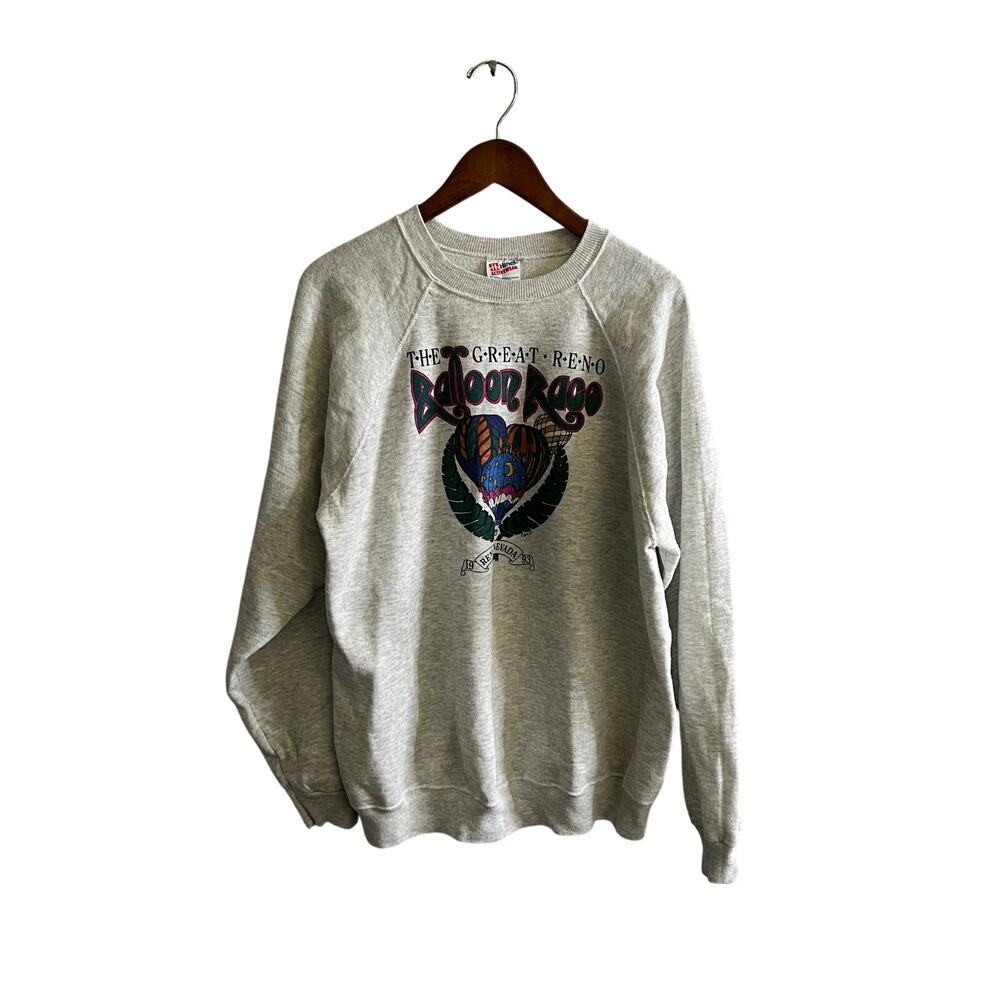Vintage‎ 1993 Great Reno Balloon Race Sweatshirt Hanes USA XL Raglan Crewneck